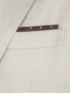 Clearance Brioni and navy blue silk pocket square Brown