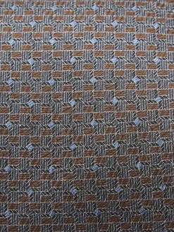 Online Brioni and royal blue micro motif silk tie Brown