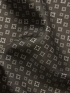 Discount Brioni and white micro motif silk pocket square Brown