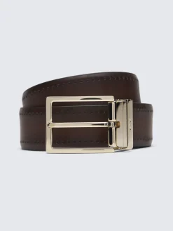 Online Brioni calf leather belt Brown