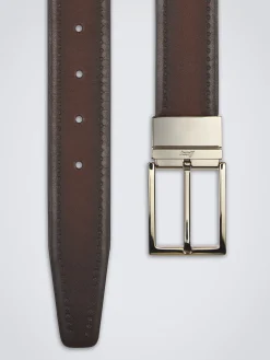 Online Brioni calf leather belt Brown