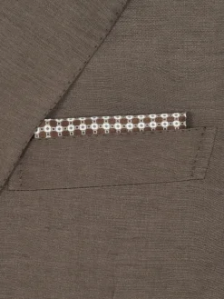 Online Brioni micro motif silk pocket square Brown