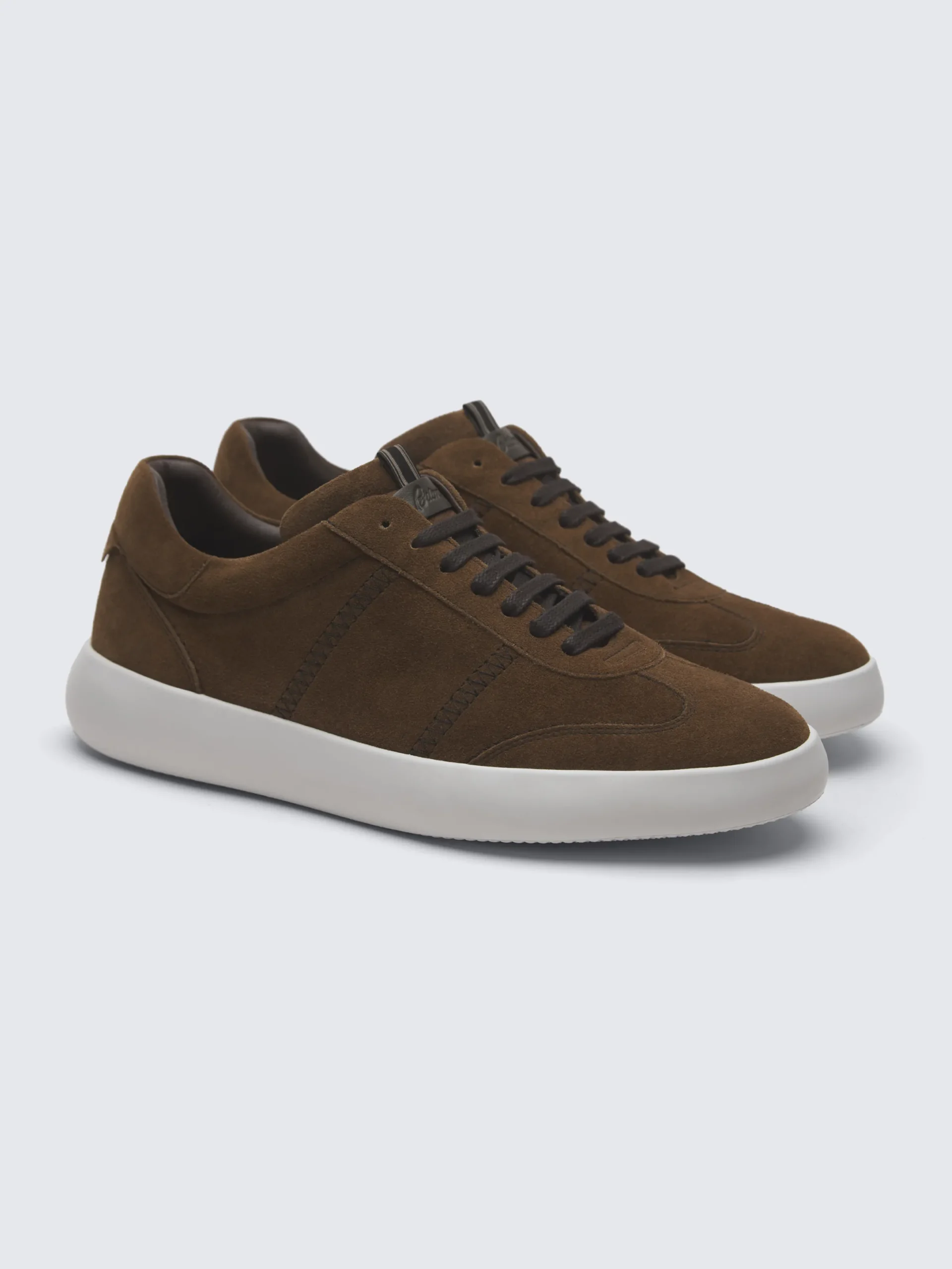 New Brioni suede Olympia sneakers Brown