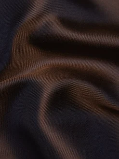 Outlet Brioni and light blue silk pocket sqaure Burnt brown