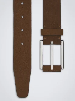 Sale Brioni suede and calf leather belt Burnt brown