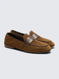 Best Brioni suede Monza driver loafers Burnt brown