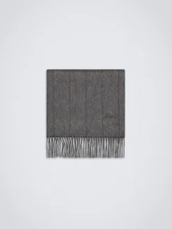 Best Brioni Charcoal and lead grey silk and cashmere scarf Charcoal grey