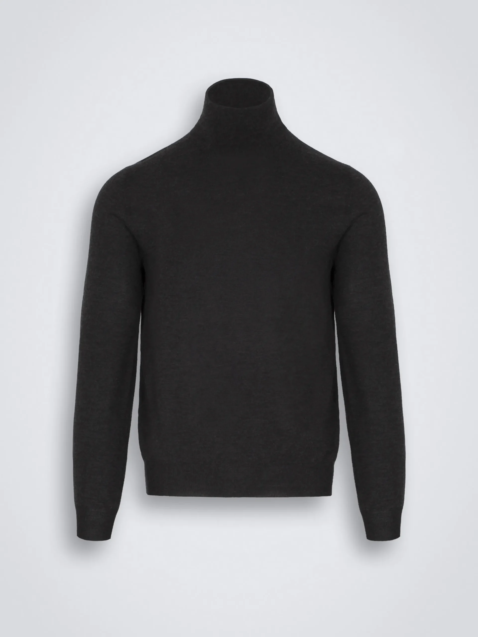 Outlet Brioni cashmere and silk turtleneck sweater Charcoal grey