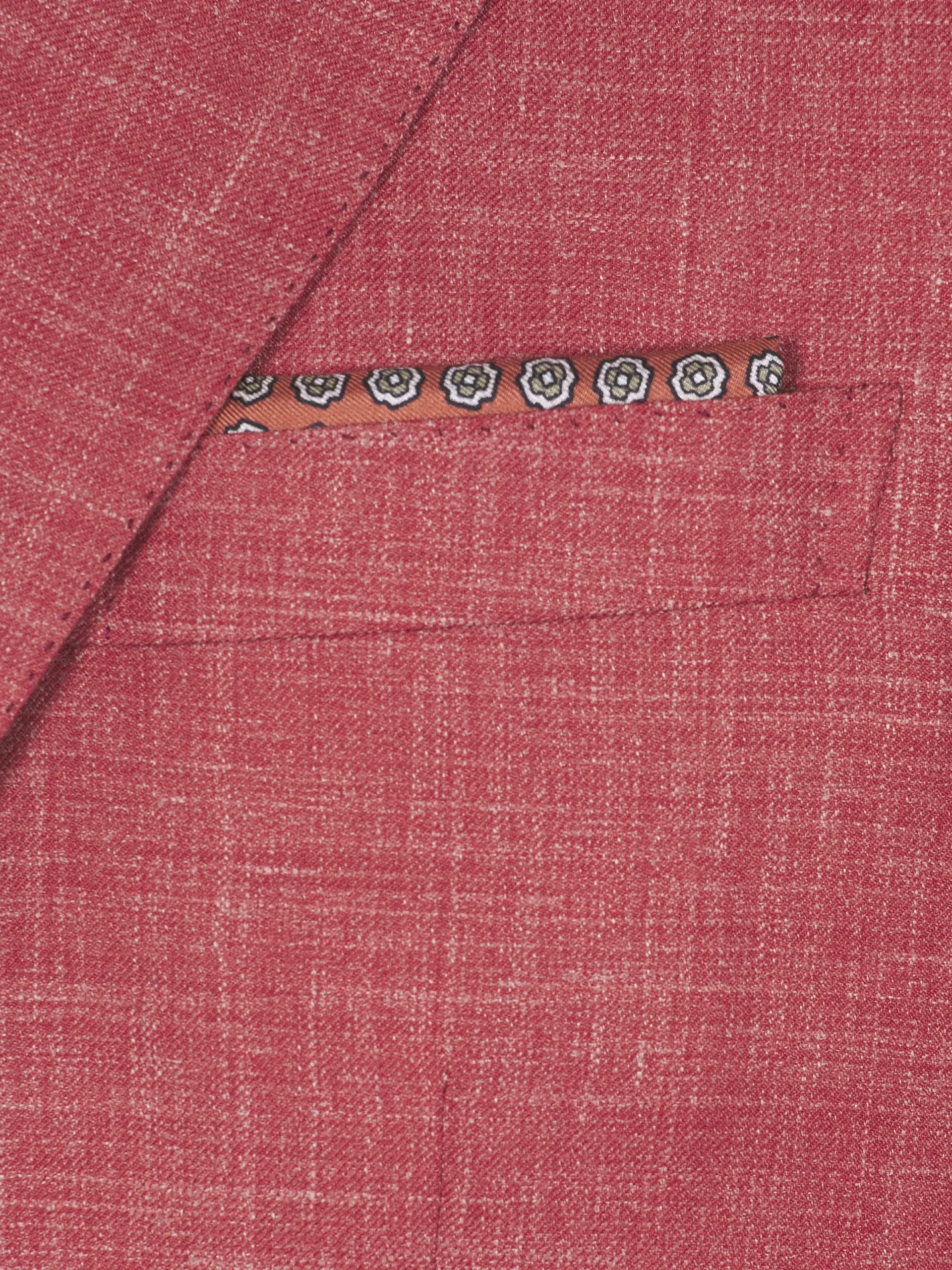 Discount Brioni silk pocket square Coral red