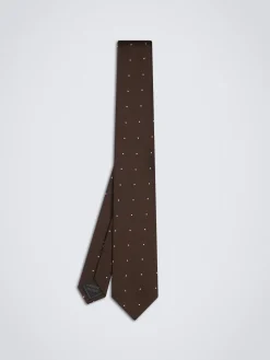 Clearance Brioni and pink silk tie Dark brown