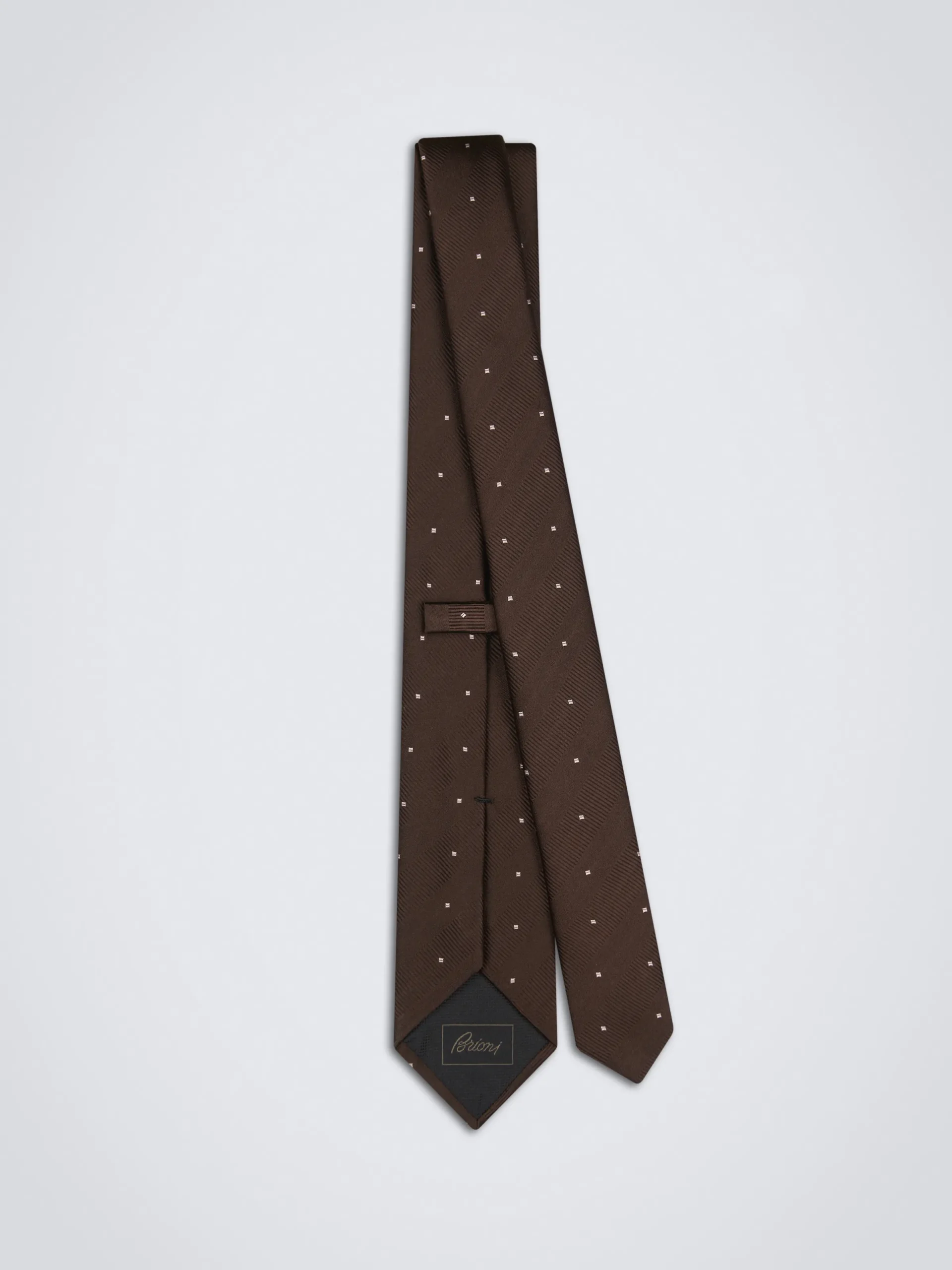 Clearance Brioni and pink silk tie Dark brown