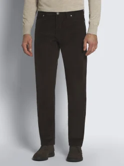 Best Brioni cotton corduroy Meribel trousers Dark brown