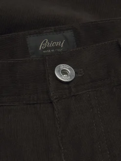 Best Brioni cotton corduroy Meribel trousers Dark brown
