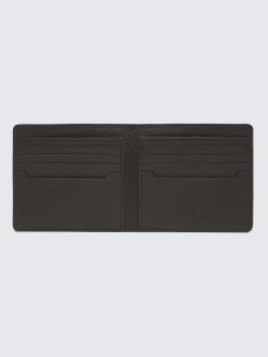 Clearance Brioni grained leather wallet Dark brown