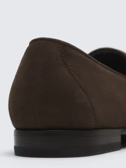 Hot Brioni nubuck Appia penny loafer Dark brown