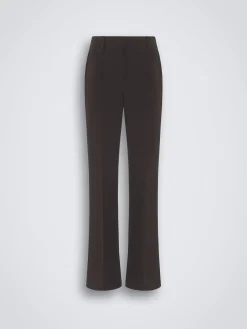 Discount Brioni silk cady flare trousers Dark brown