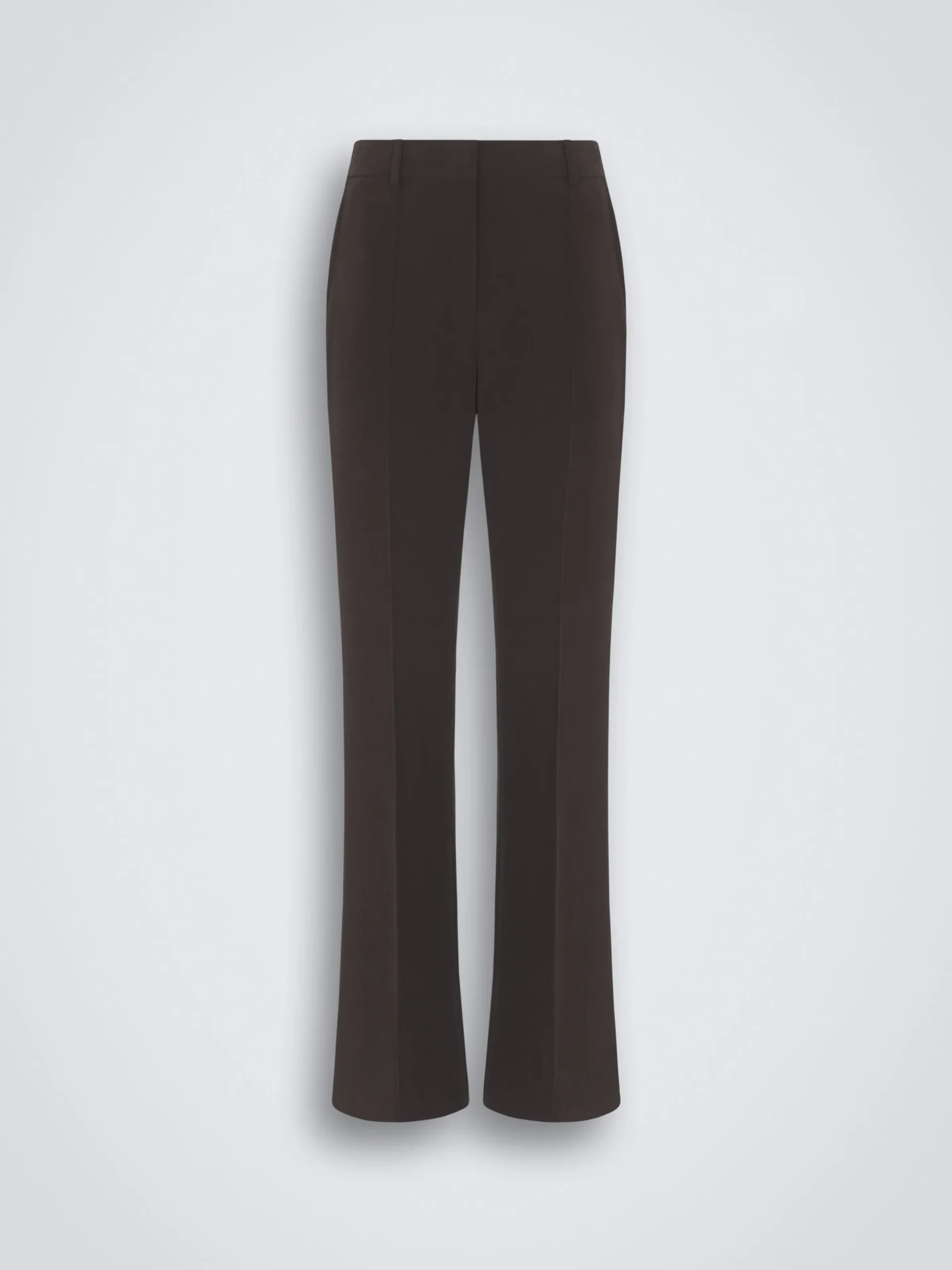 Discount Brioni silk cady flare trousers Dark brown