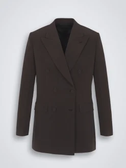 Outlet Brioni silk cady Virgilio jacket Dark brown