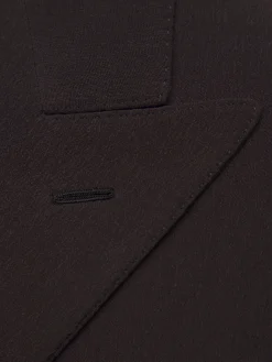Outlet Brioni silk cady Virgilio jacket Dark brown