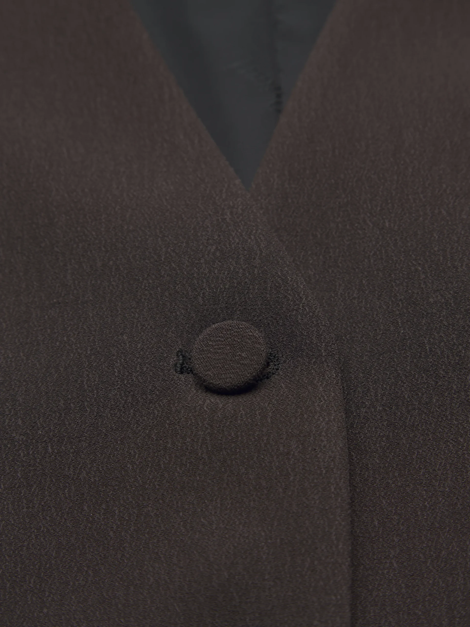 Outlet Brioni silk cady waistcoat Dark brown