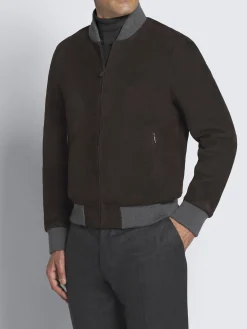 Sale Brioni suede blouson Dark brown