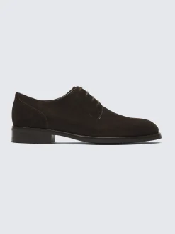 Best Brioni suede Bruton derby shoes Dark brown