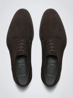 Best Brioni suede Bruton derby shoes Dark brown