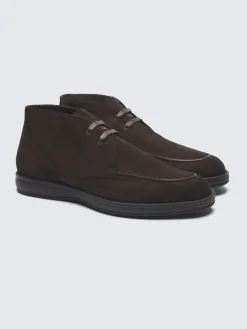 Fashion Brioni Dark suede Journey desert boots Brown