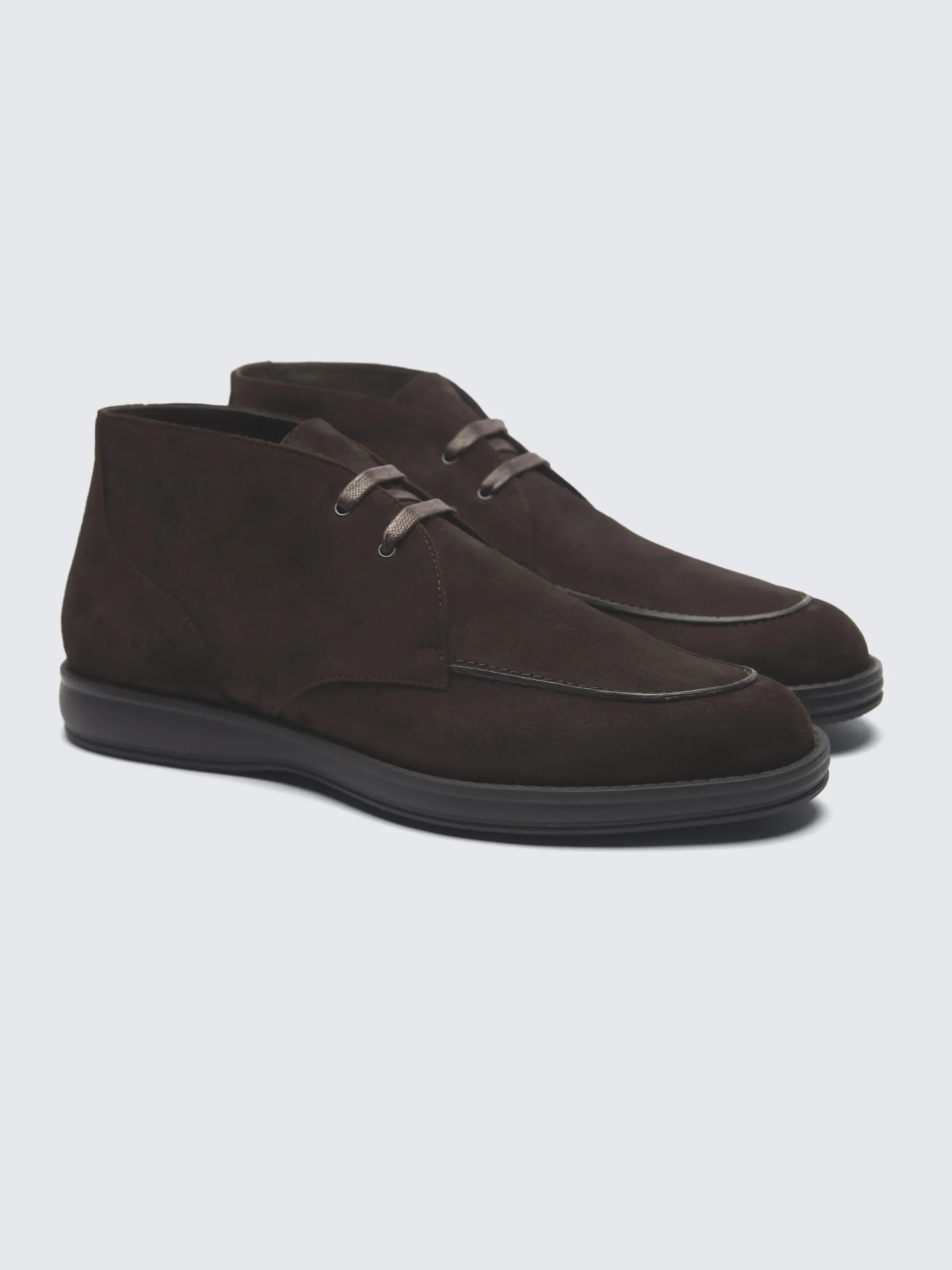 Fashion Brioni Dark suede Journey desert boots Brown