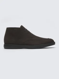 Outlet Brioni suede Journey desert boots Dark brown