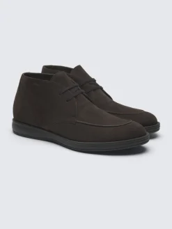 Outlet Brioni suede Journey desert boots Dark brown