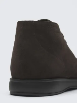 Outlet Brioni suede Journey desert boots Dark brown