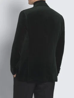 Hot Brioni cotton velvet Virgilio jacket Dark green