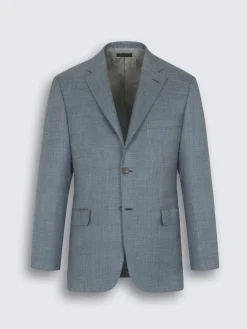 Best Brioni Dark grey, beige and sky blue striped silk hidden button-down shirt