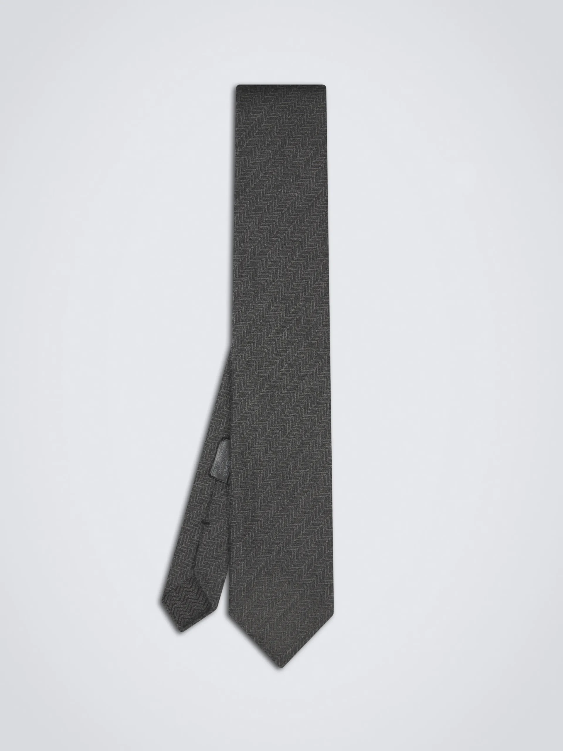 Sale Brioni Dark silk unlined tie Grey