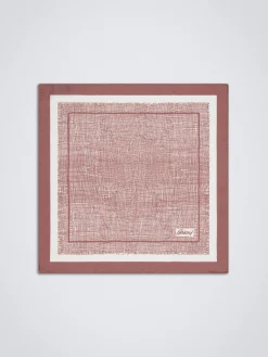 Sale Brioni and white silk pocket square Dusty pink