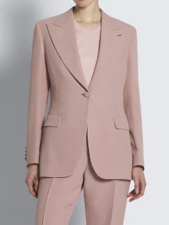 Best Brioni silk Flavia jacket Dusty pink