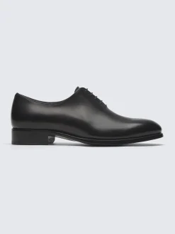 Hot Brioni Essential calf leather Milano oxford shoes Black