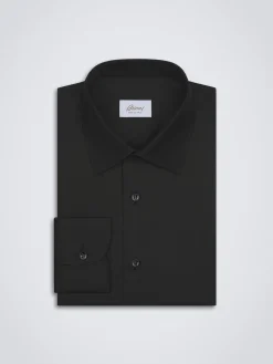 Outlet Brioni Essential cotton formal shirt Black