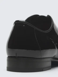 Online Brioni Essential patent leather evening oxford shoes Black