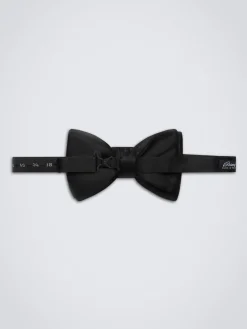 Hot Brioni Essential silk bow tie Black