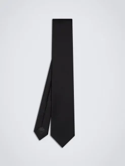 New Brioni Essential silk tie Black