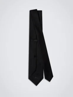 New Brioni Essential silk tie Black