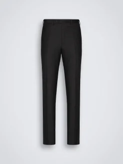 Online Brioni Essential charcoal grey Super 130's wool Tigullio trousers