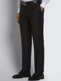 Online Brioni Essential charcoal grey Super 130's wool Tigullio trousers