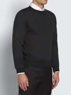 Outlet Brioni Essential wool, cashmere and silk crewneck sweater Charcoal grey