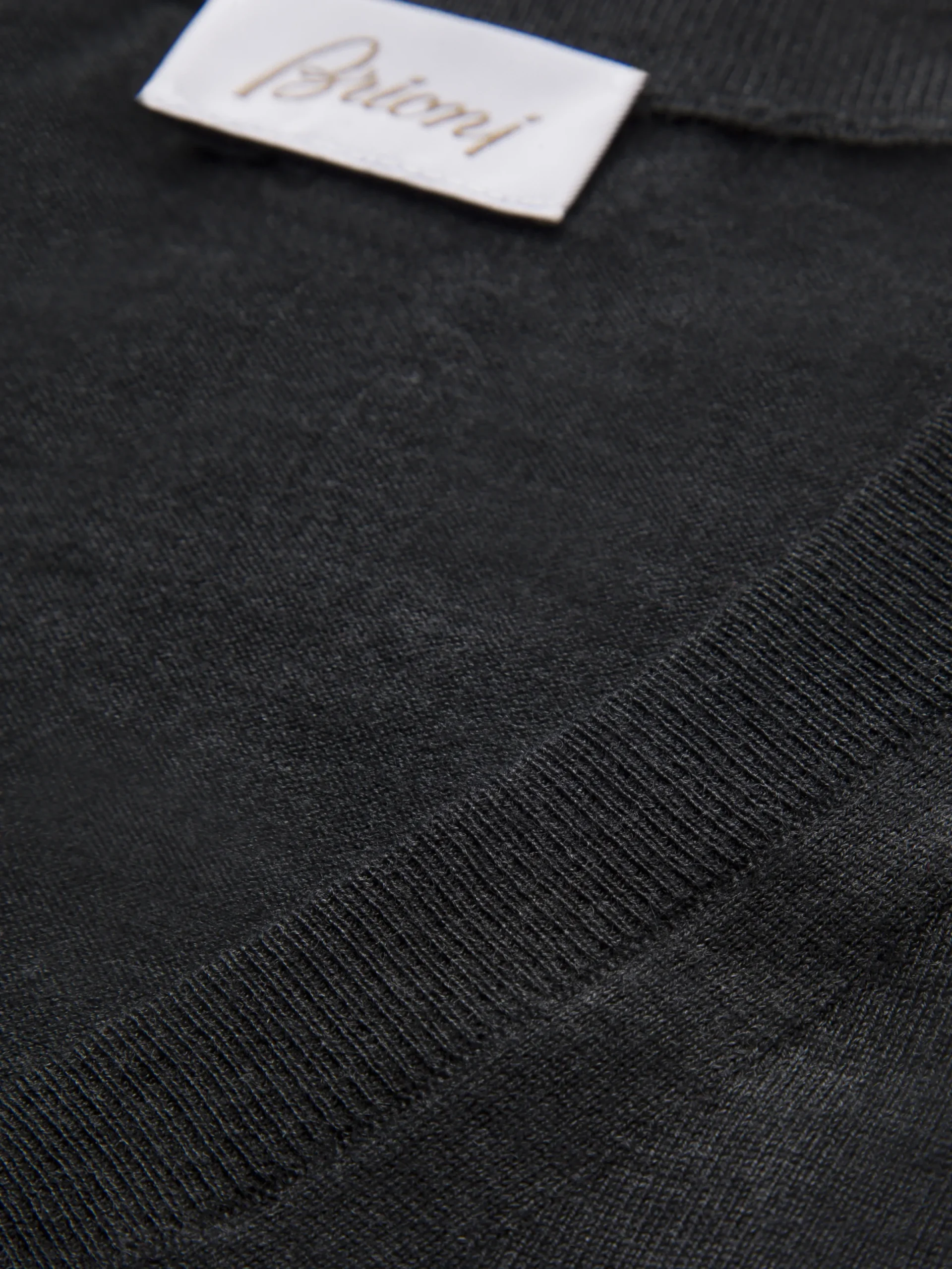 Clearance Brioni Essential wool, cashmere and silk V-neck sweater Dark grey