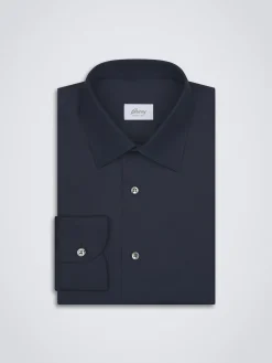 Sale Brioni Essential cotton formal shirt Navy blue