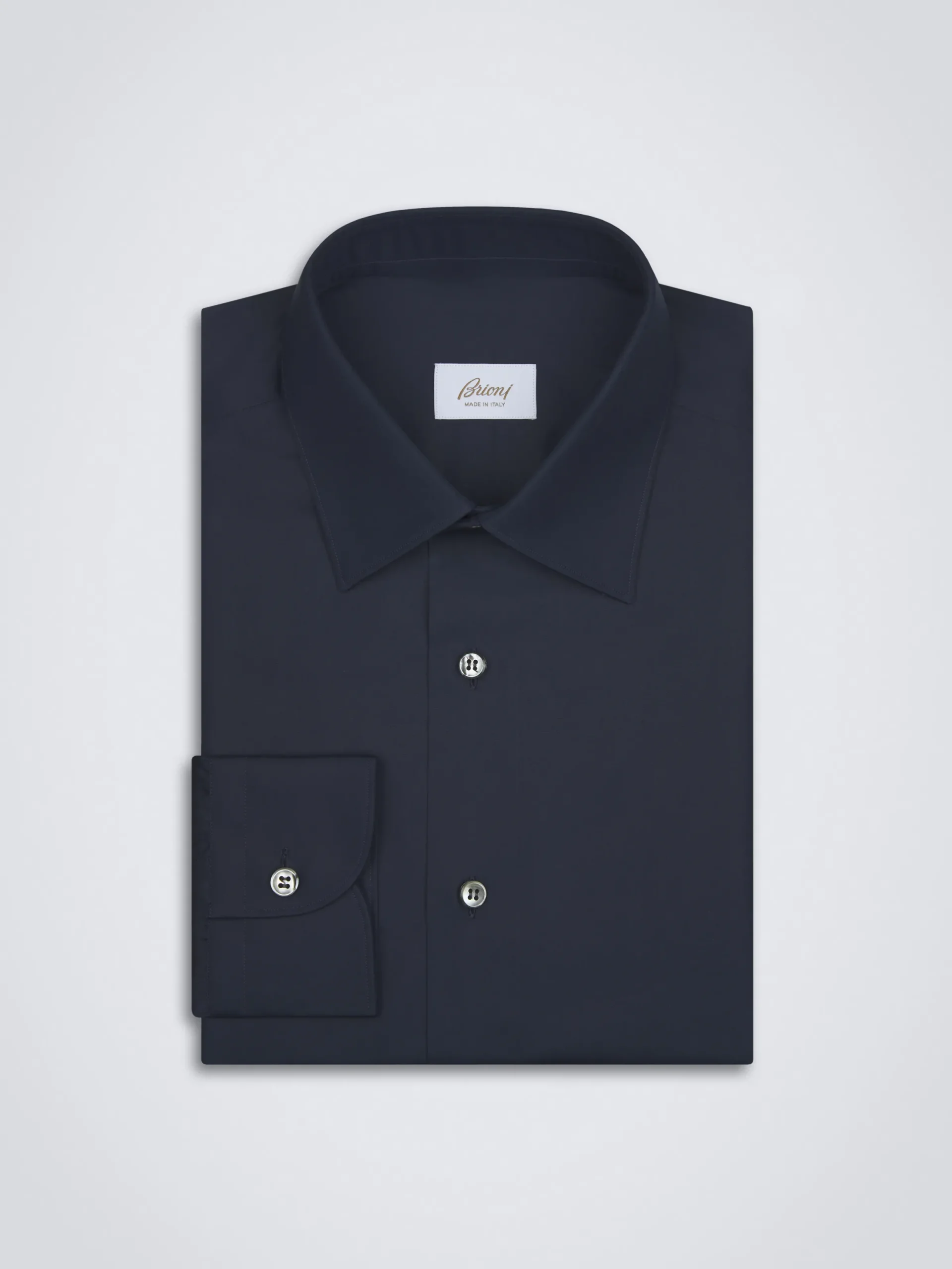 Sale Brioni Essential cotton formal shirt Navy blue