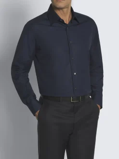 Sale Brioni Essential cotton formal shirt Navy blue